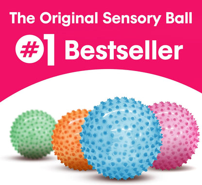 the Original Sensory Ball for Baby - 7" Baby Ball That Helps Enhance Gross Motor Skills for Kids Aged 6 Months & up - Vibrant, Colorful and Unique Toddler Ball