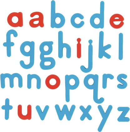 Color-Coded Magnetic Letters - 80 Lowercase Letters (Red Vowels, Blue Consonants)