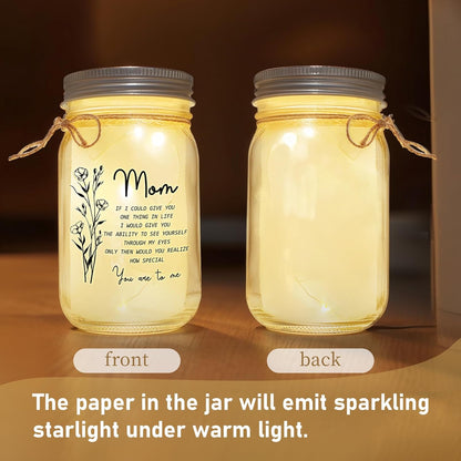 Gifts for Mom, Birthday Gifts for Mom from Daughter/Son, Mason Jar Night Light Mom Gifts, Christmas Thanksgiving Day Best Gifts for Mom/New Mom/Expecting Mom, Home Decoration Night