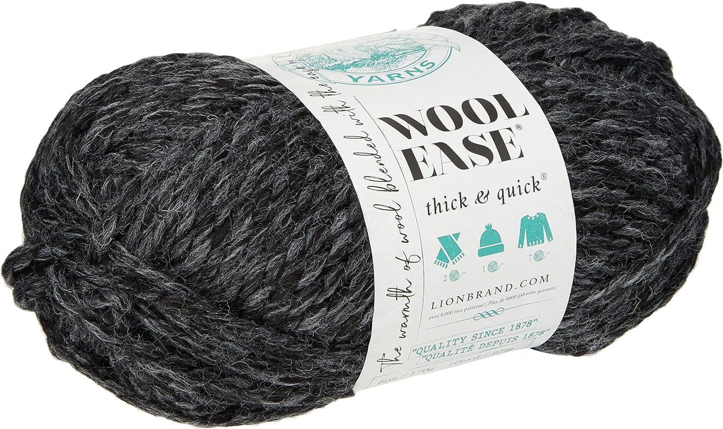 Wool-Ease Thick & Quick Yarn, Soft and Bulky Yarn for Knitting, Crocheting, and Crafting, 1 Skein, Fossil