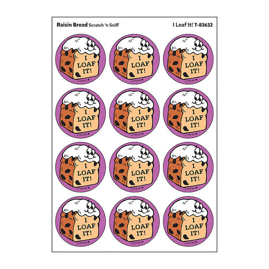 I Loaf It!/Raisin Bread Scent Retro Scratch 'n Sniff Stinky Stickers®, 24 ct.