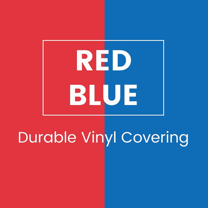 Premium Folding Rest Mat, 3-Section, 2In, Sleeping Pad, Blue/Red