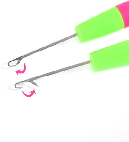 Latch Hook Crochet Needle,2Pcs Latch Hook Tool,Big Crochet Needle 5.0Mm(0.2Inch),Small Crochet Needle3.8 Mm(0.15Inch)