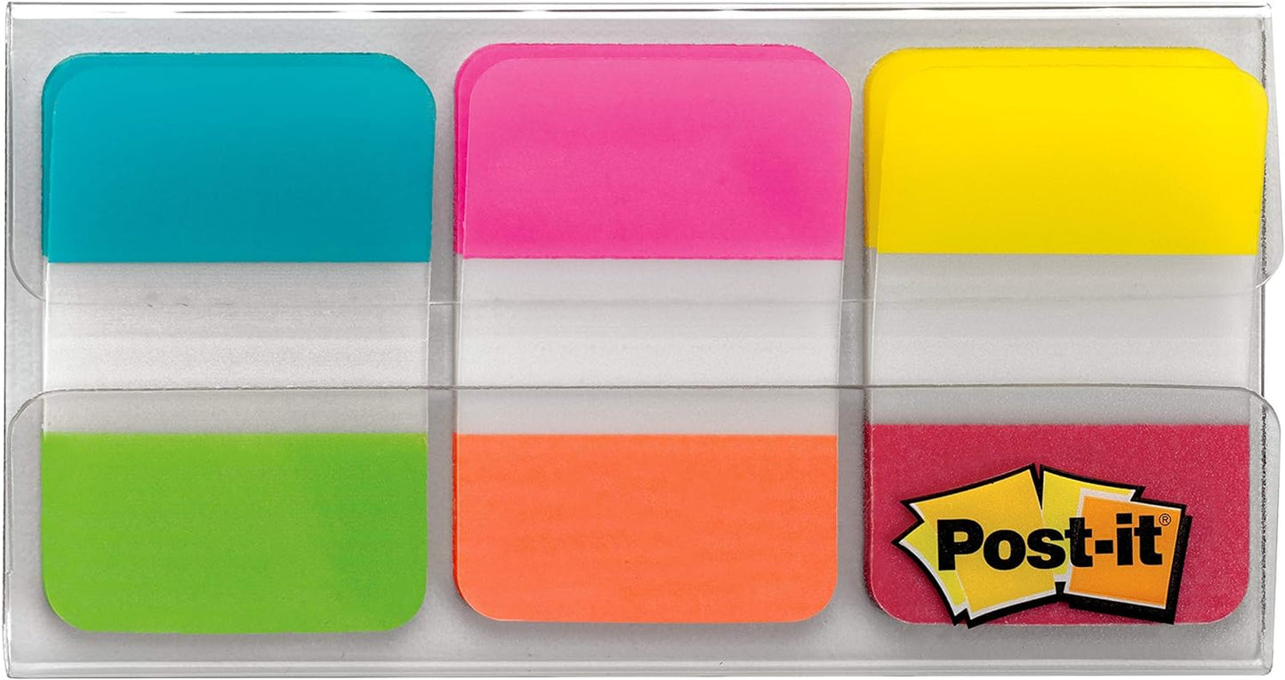 Tabs, 1 in Solid, Aqua, Yellow, Pink, Red, Green, Orange, 6/Color, 36/Dispenser (686-ALOPRYT)