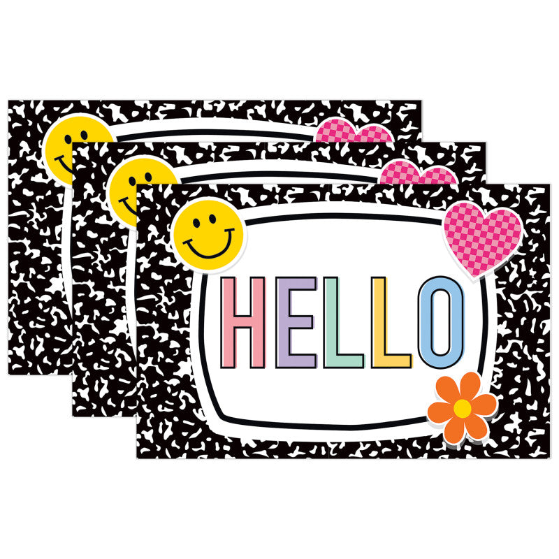 Cool for School Hello Postcards, 30 Per Pack, 3 Packs