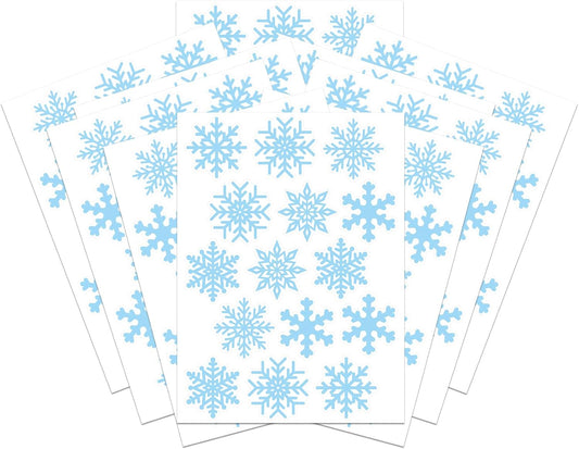 150 Pcs Snowflake Stickers 6 Different Designs Winter Holiday Crafts Envelopes Party Decor Supplies