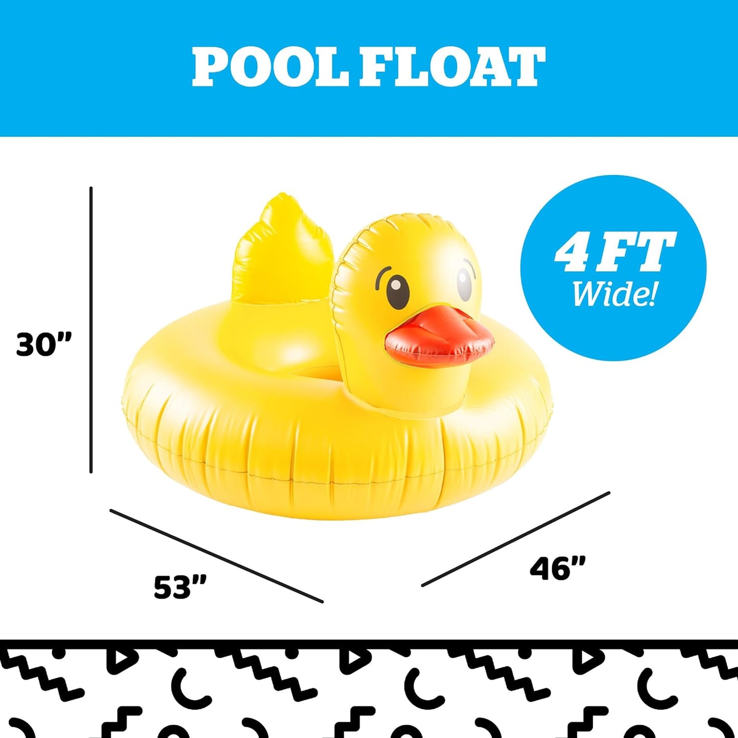 Pool Float, Inflatable Floatie Tube, Blow up Swim Ring, Outdoor Summer Pool Party Water Toy
