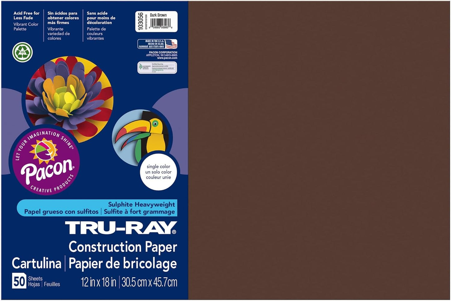 Recycled  Construction Paper, 12" X 18", Black (PAC103061) Category: Art and Drafting Paper