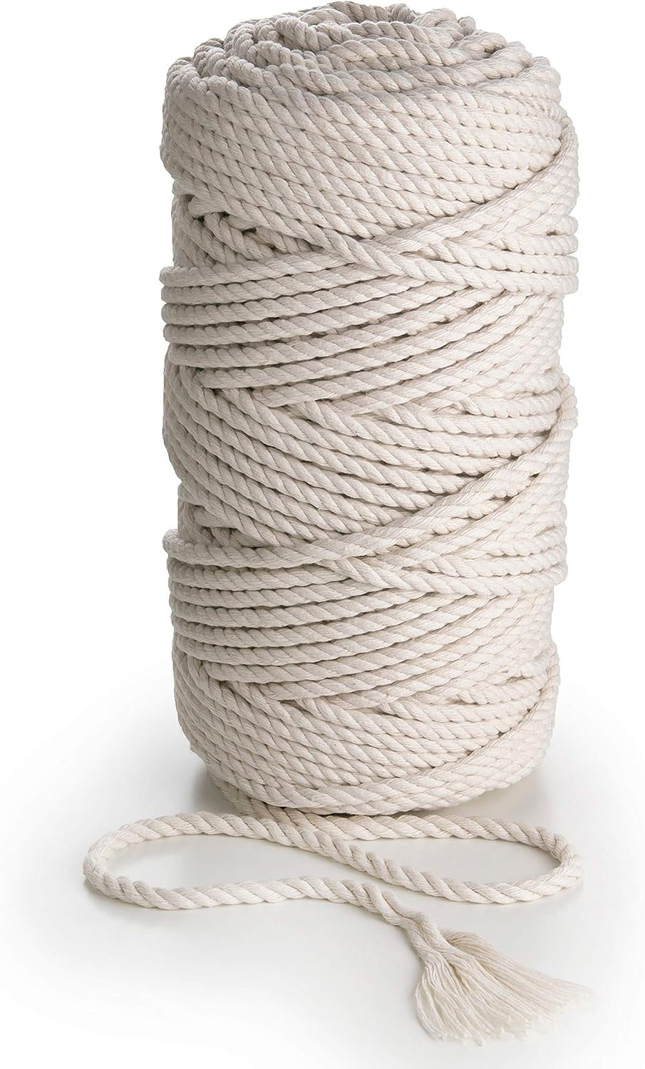 Macrame Cord 4 Mm * 284 Yd (853 Feet) - 3PLY Cotton Rope for Macrame Dream Catcher, Wall Hanging, Plant Hanger, Gift Wrapping and Wedding Decorations