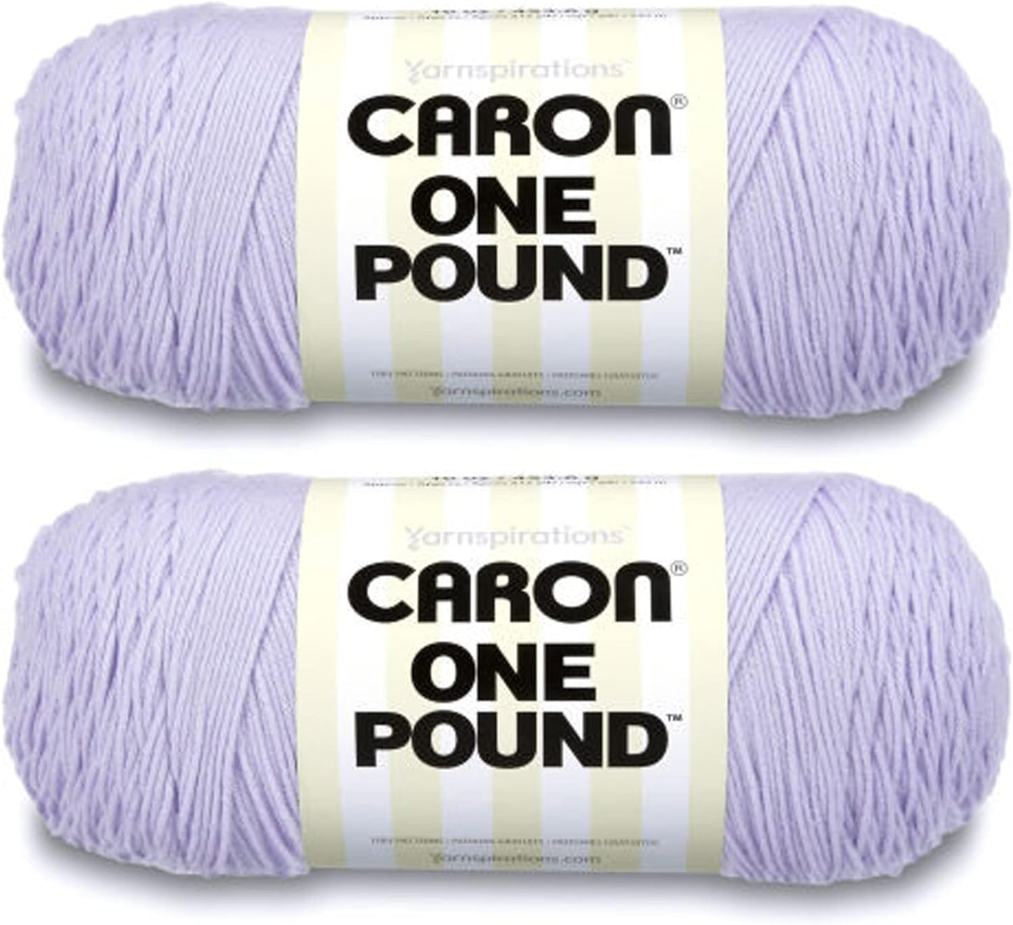 One Pound White Yarn - 2 Pack of 454G/16Oz - Acrylic - 4 Medium (Worsted) - 812 Yards - Knitting/Crochet