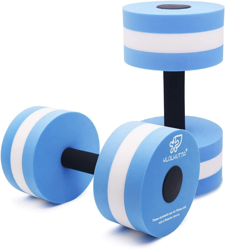 Aquatic Dumbells, 2PCS Water Aerobic Exercise Foam Dumbbell Pool Resistance,Water Aqua Fitness Barbells Hand Bar Exercises Equipment for Weight Loss