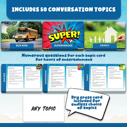 Conversation Cards for Kids Chatter Pop Game, Speech Therapy Materials, Therapy Games, Educational, Social Emotional Learning Activities, Social Skills Games, Conversation Starter Cards