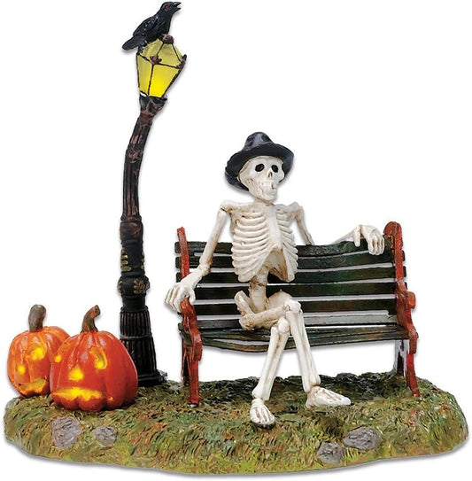 56.53146 Accessories for Village Collections Halloween Resting My Bones Figurine, 4.75 Inch, Multicolor