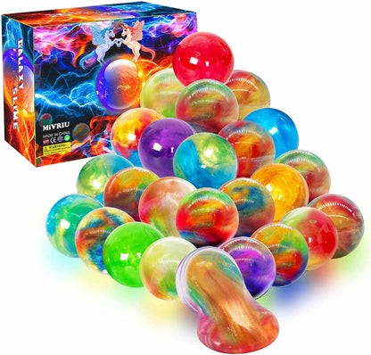 24 Pack Mini Slime, Galaxy Slime Party Favors, Stretchy Slime Kit for Classroom Prizes, Christmas Stocking Stuffers, Goodie Bag Stuffers for Kids Boys Girls 5-12.