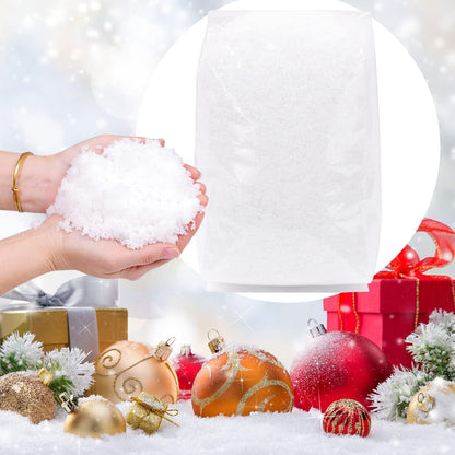 11 Ounces Fake Snow Decoration - Artificial Snow for Christmas Decoration, Fake Snow for Crafts Village Displays - Dry Plastic Snowflakes for Holiday Decor Craft Winter Displays