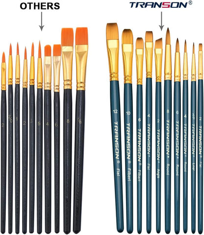 20Pcs Bulk Artist Painting Brush Set for Acrylic Watercolor Gouache Hobby Craft Face Rock Painting