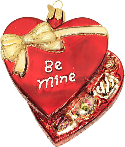 Valentine Chocolates Glass Blown Ornament for Christmas Tree