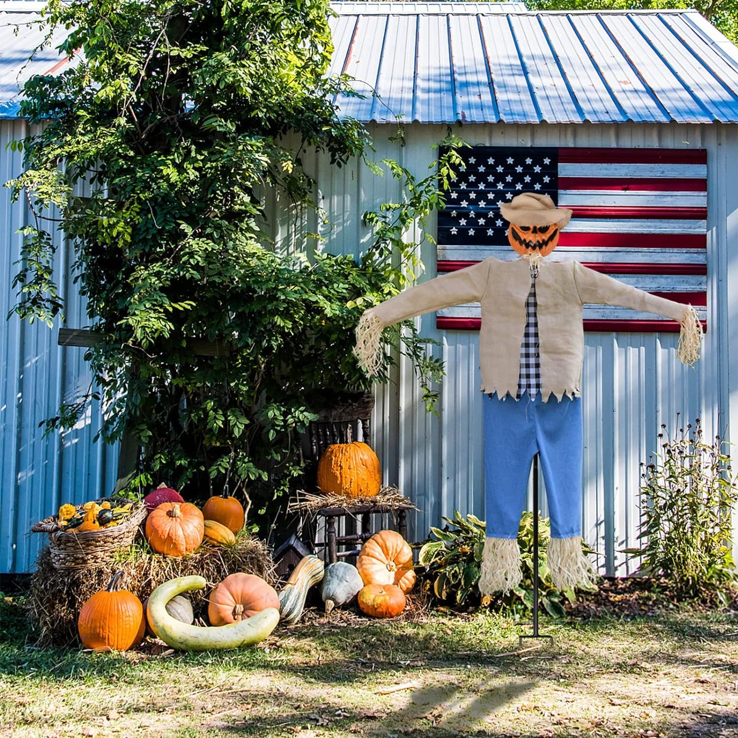 7.5 Feet Pumpkin Scarecrow