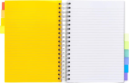 B5 Subject Notebook with 10 Repositionable Dividers for Organization – 400 Perforated Pages of 80GSM Paper – 200 Sheet Notebook for School, Office, and Home – White, 7.48 X 9.84In