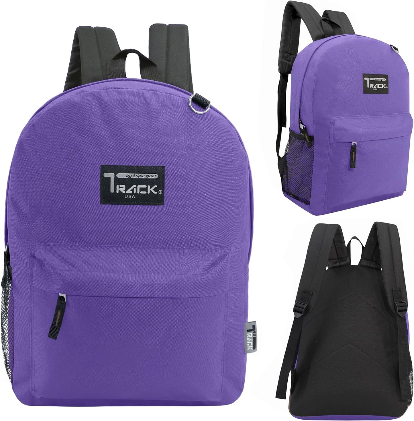 24 Pack 17 Inch Wholesale Bulk Backpack for Work School in Assorted Color Perfect for Donations and Giveaways