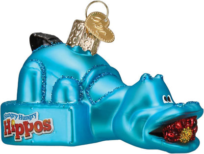 Hungry Hungry Hippos Glass Blown Ornament for Christmas Tree