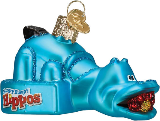 Hungry Hungry Hippos Glass Blown Ornament for Christmas Tree