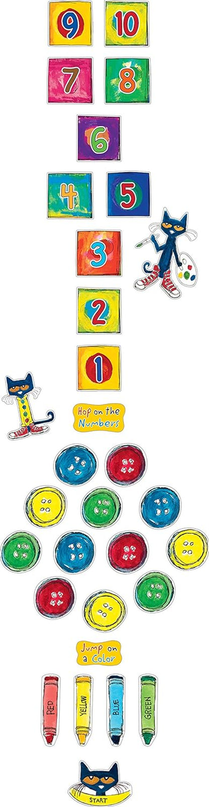 Pete the Cat Rainbow Boogie Sensory Path