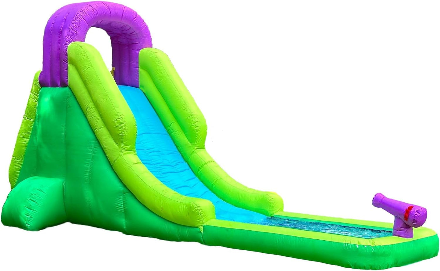 Mega Tornado Twist Inflatable Water Slide for Kids - Water Park with Slides, Climbing Wall, Water Cannon and Splash Pool - Ages 5 and up - with Blower