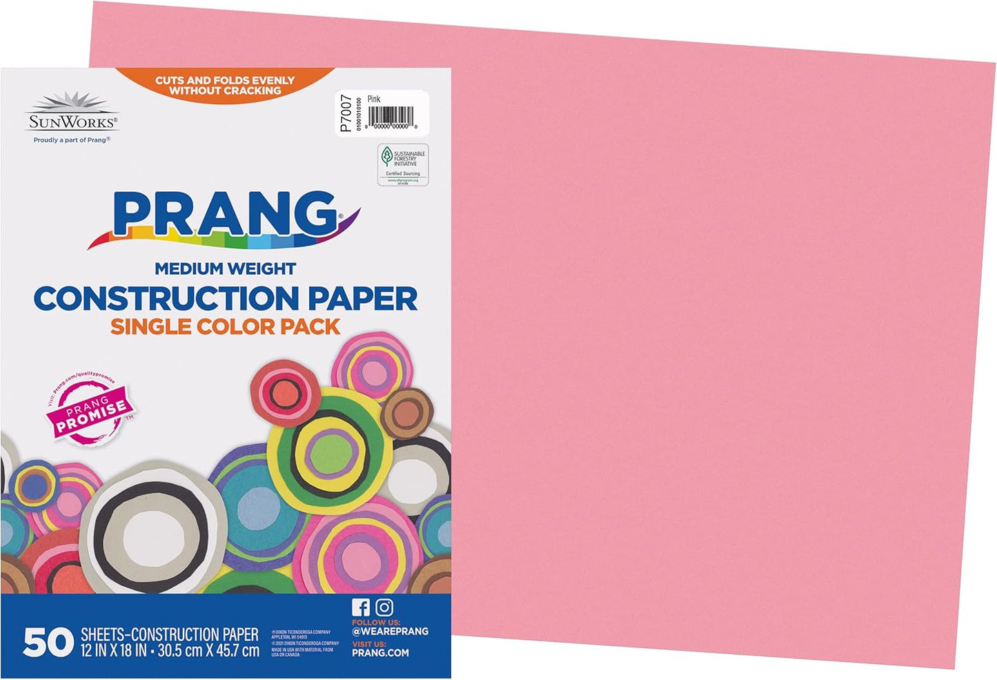 (Formerly ) Construction Paper, White, 12" X 18", 50 Sheets