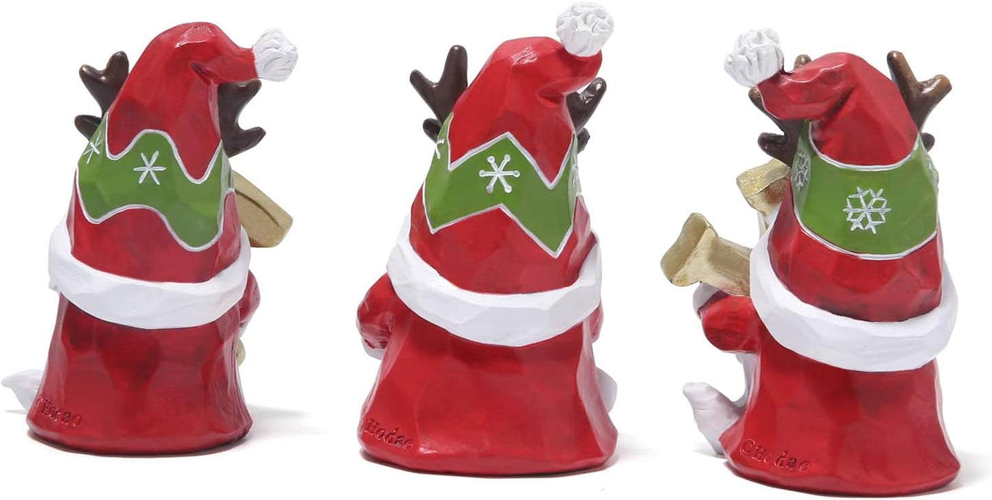 Christmas Joy Gnomes Decorations Indoor Home Decor Christmas Antlers Gnomes Figurines Table Decorations Cute Christmas Gnomes Gifts (Christmas Red Joy Gnome)