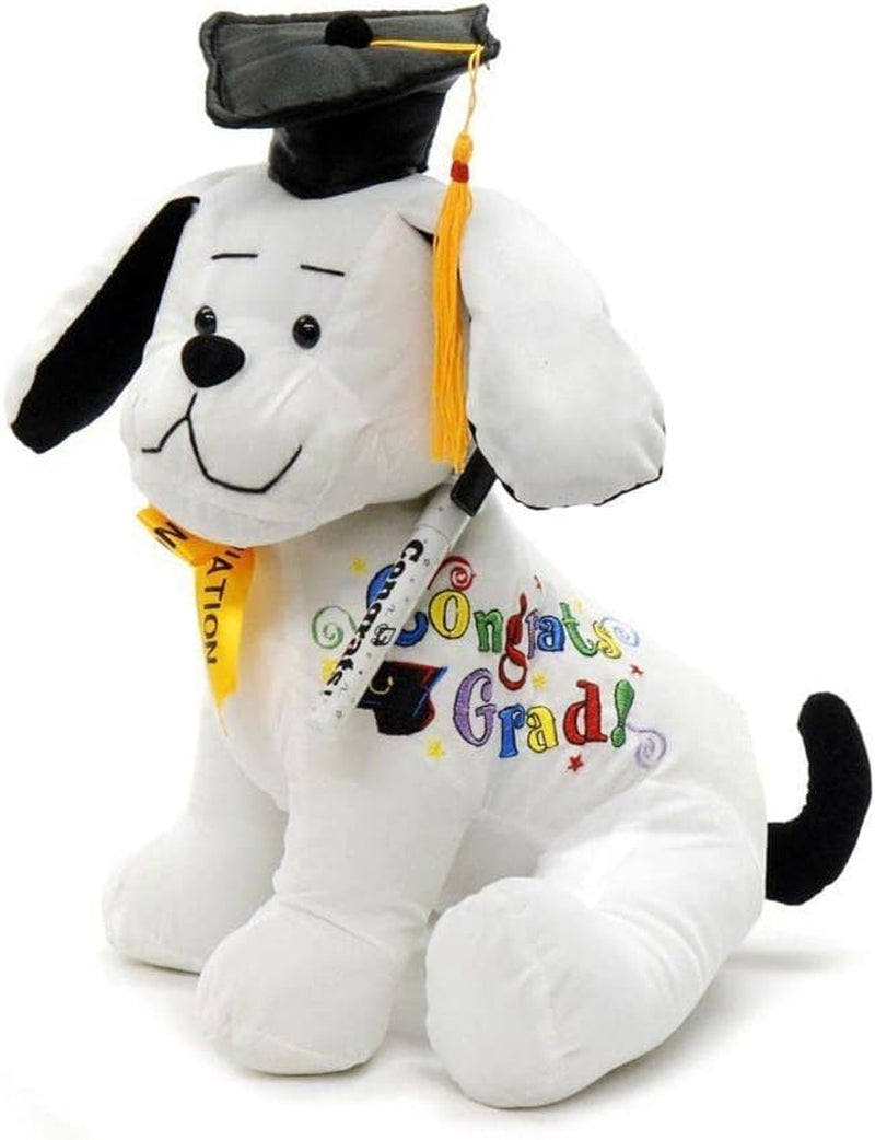 🎓Graduation Autograph Stuffed Dog - Congrats Grad! - 10.5Inches 👩‍🎓👨‍🎓