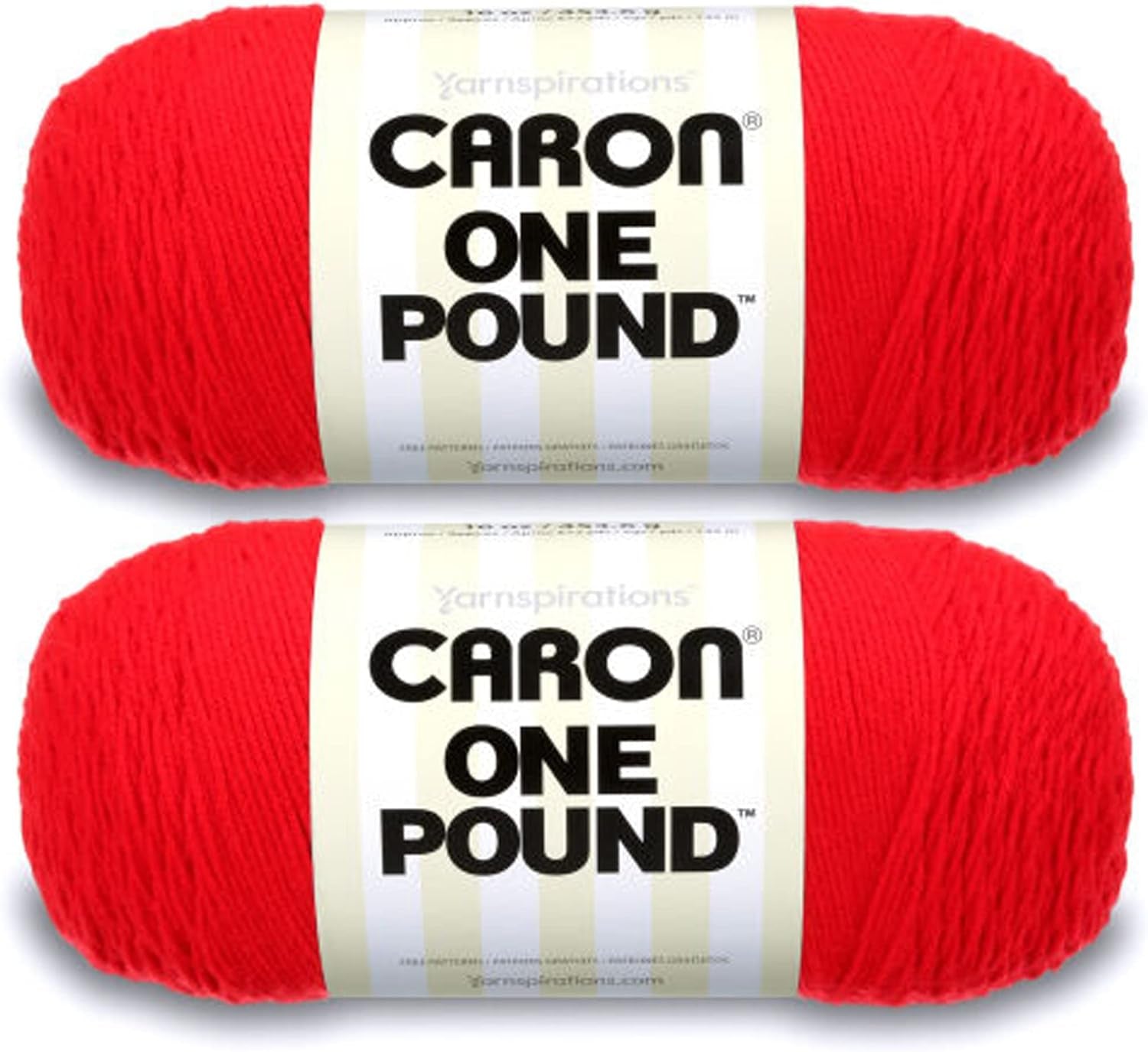 One Pound White Yarn - 2 Pack of 454G/16Oz - Acrylic - 4 Medium (Worsted) - 812 Yards - Knitting/Crochet