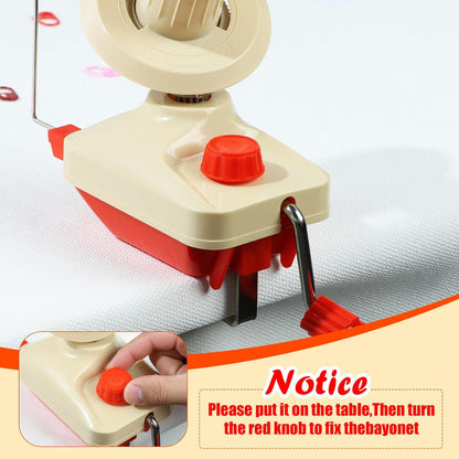 Needlecraft Yarn Ball Winder Hand-Operated Manual Wool Winder Holder Easy Installation Convenient Ball Winder Low Noise Wool Winder for Wool Yarn Crafts (31Pcs)