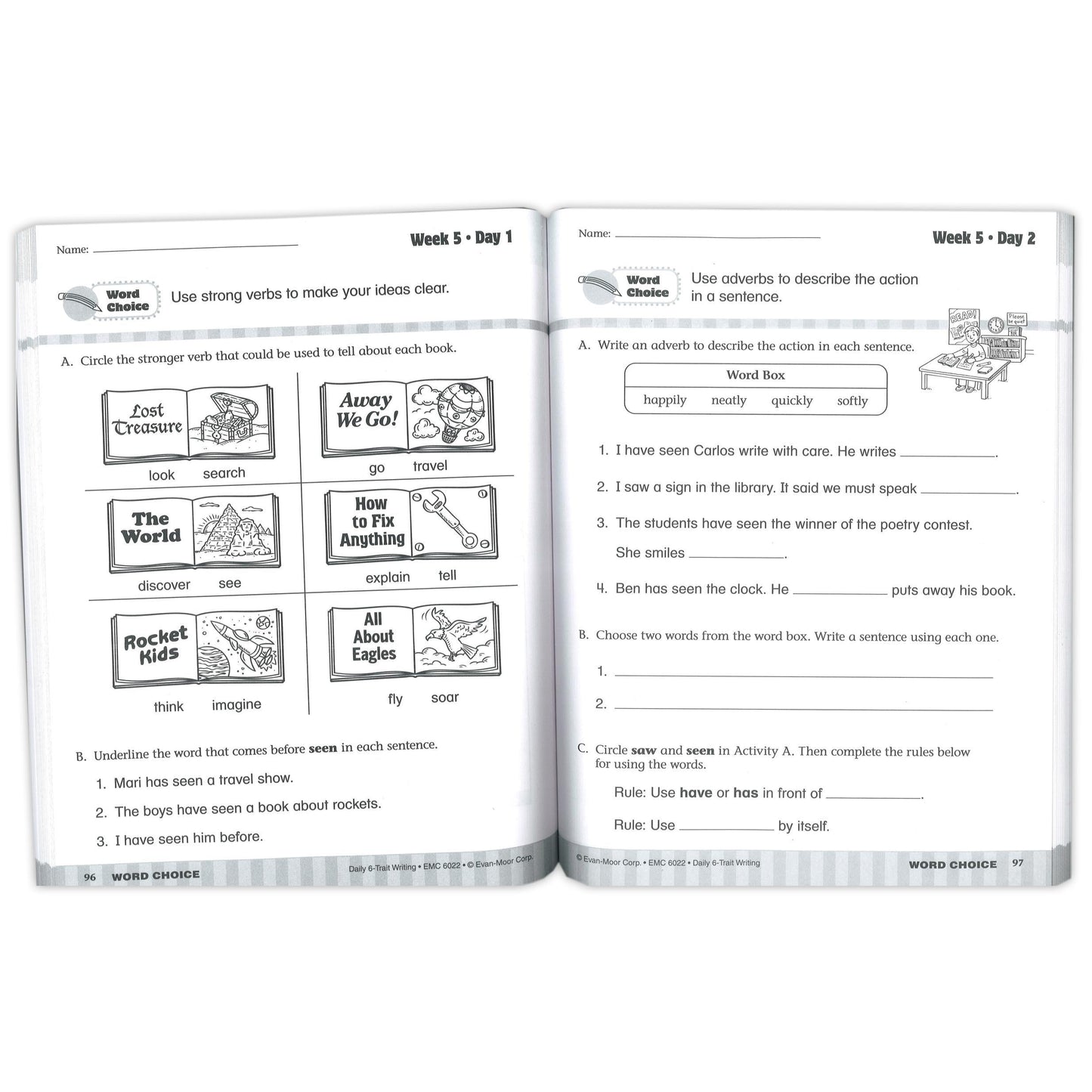 Daily 6-Trait Writing Book, Grade 2 - Loomini