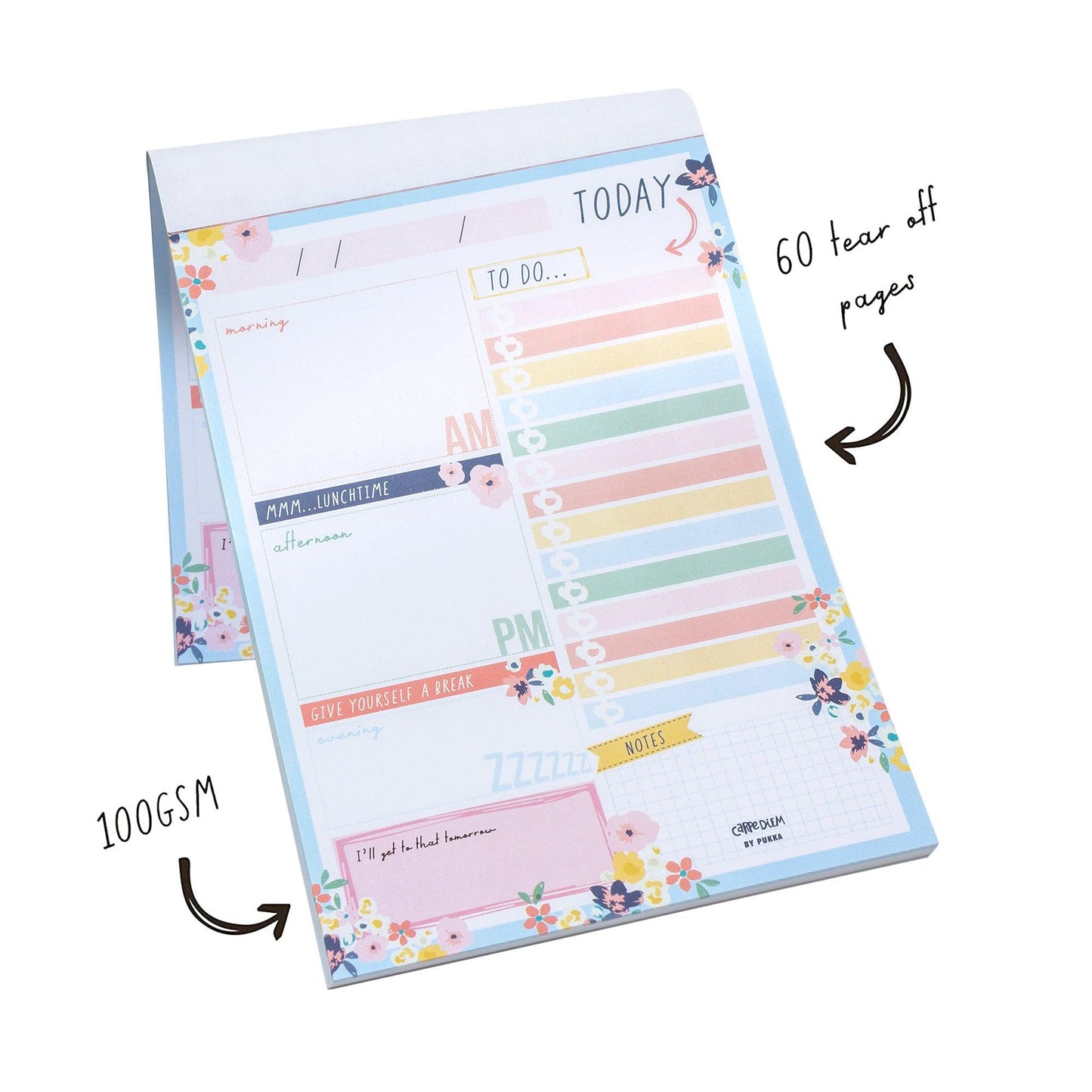 Daily Planner Pad - Ditzy Floral - Pack 6 - Loomini