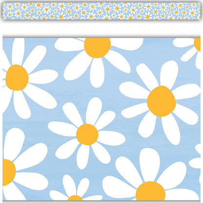 Daisies Straight Border Trim, 35 Feet Per Pack, 6 Packs - Loomini