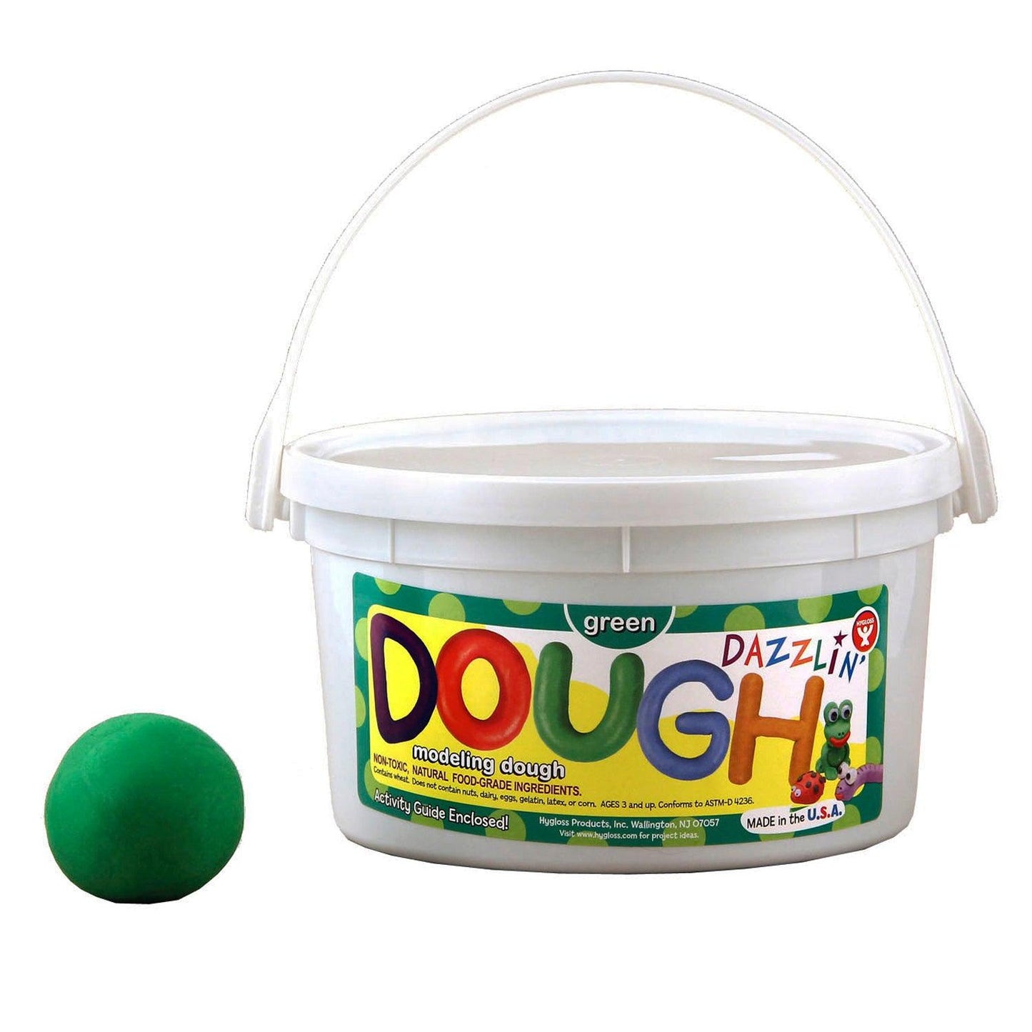 Dazzlin' Dough, Green, 3 lb. Tub, Pack of 3 - Loomini