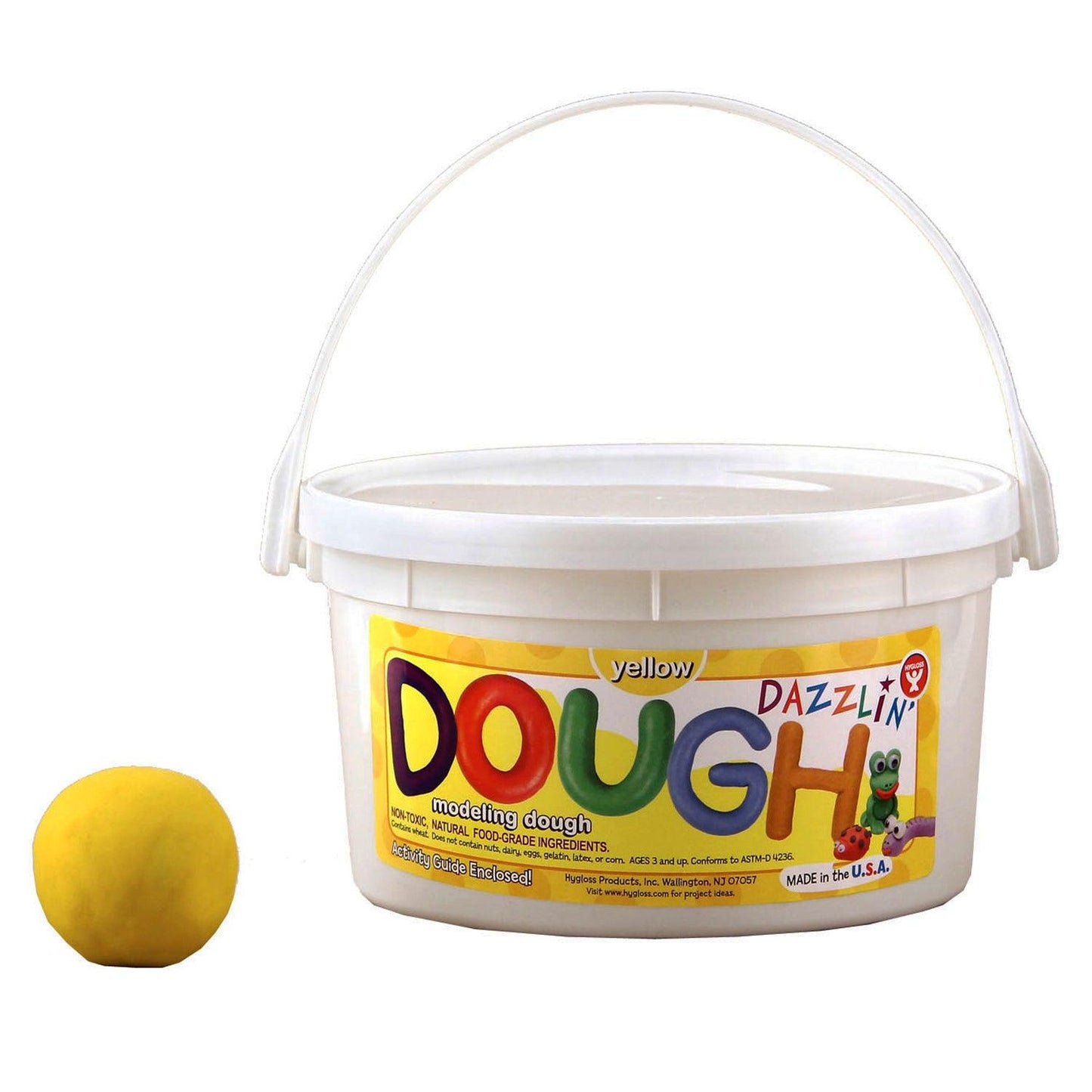 Dazzlin' Dough, Yellow, 3 lb. Tub, Pack of 3 - Loomini