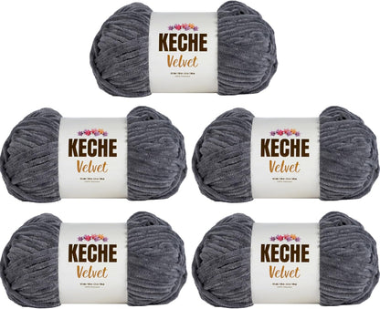 Velvet Yarn for Crocheting, Soft Chenille Bulky Baby Blanket Amigurumi Yarn 100 Gr (132 Yds) - Latte