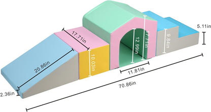 Soft Climb and Crawl Activity Playset Blocks,Foam Climb Blocks,Climbing Blocks for Toddlers, Soft Play Climbing for Toddlers,Toddler Climbing Toys