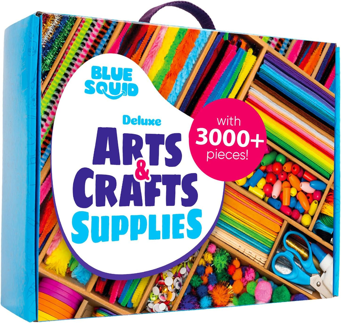 Craft Supplies for Kids - 3000+Pcs in the Ultimate Arts and Crafts Box - This Deluxe Art Supply Kit & Craft Set Is Perfect for Young Artists of Ages 4,5,6,7,8,9,10,11,12