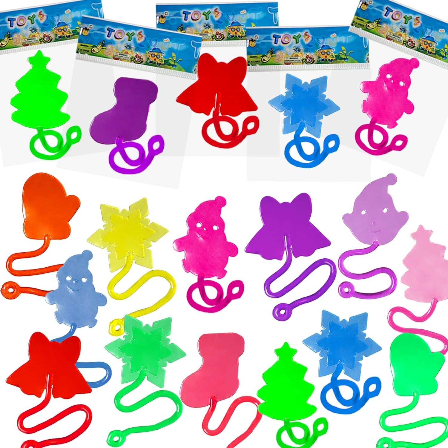 28 Pack Easter Sticky Hands Toys, Easter Theme Styles Stretchy Toys Easter Egg Basket Stuffers, Gifts, Pinata Fillers, Party Favors for Kids Boys Girls