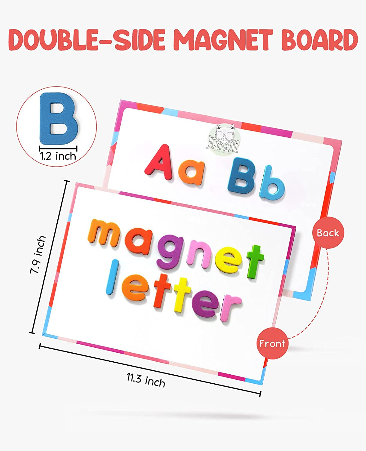 Classroom Magnetic Alphabet Letters Kit 234 Pcs with Double - Side Magnet Board - Foam Alphabet Letters for Preschool Kids Toddler Spelling and Learning Colorful ABC Education Fridge Magnets