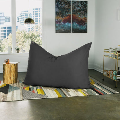 Pillow Saxx 5.5-Foot - Huge Bean Bag Floor Pillow and Lounger, Black