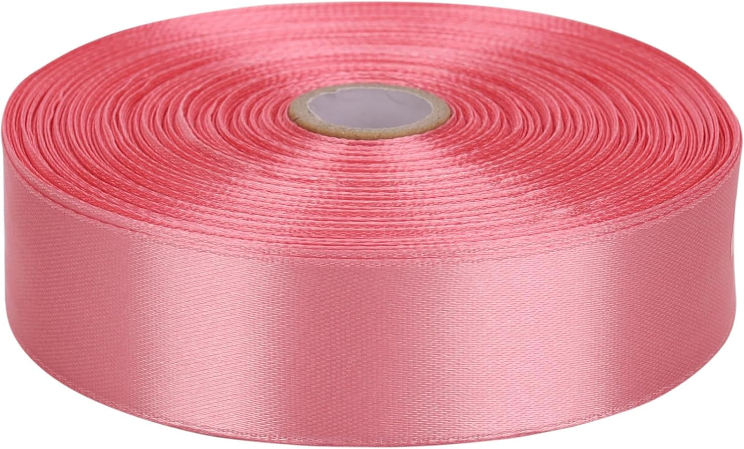 1 Inch Rose Gold Satin Ribbon 50 Yards Solid Fabric Ribbons Roll for Wedding Invitations, Bridal Bouquets, Sewing, Party Decorations, Gift Wrapping and More