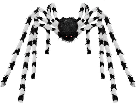 Halloween Decorations Giant Spider 6.6Ft,Realistic Large Hairy Spider Scary Furry Spider Props for Indoor Outdoor Yard Party Halloween Decor