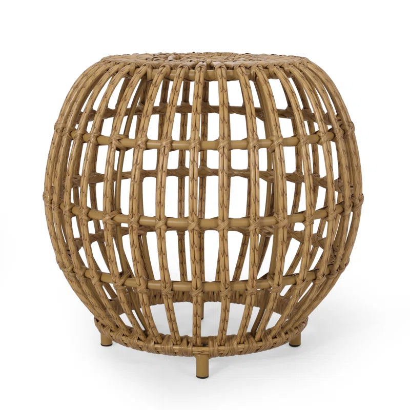 Mcchristian Outdoor Rattan Side Table