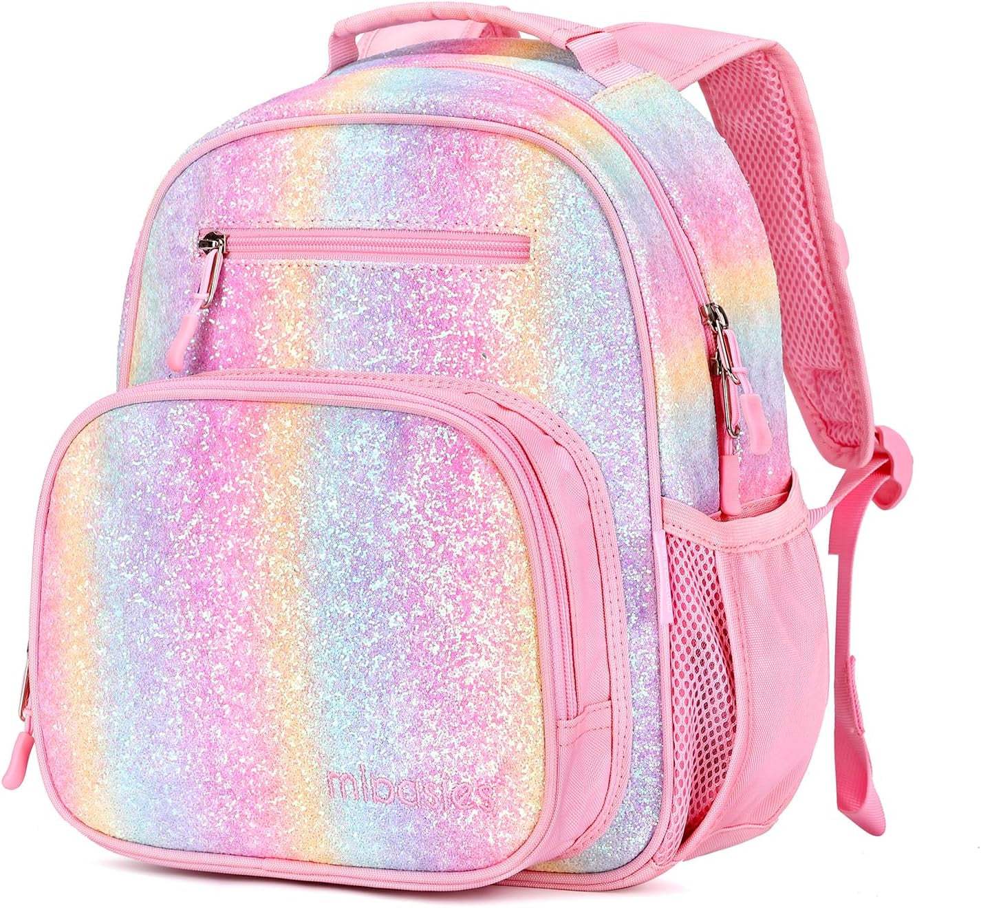 Toddler Backpack for Girls and Boys 2-4, Preschool Kindergarten Backpack, Cute Kids Backpacks for Girls（Glitter Rainbow）