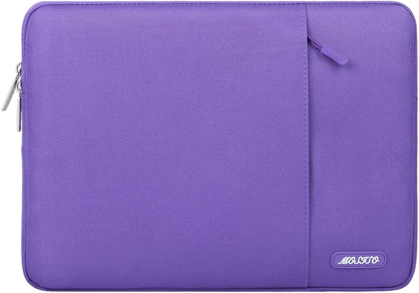 Laptop Sleeve Bag Compatible with Macbook Air/Pro, 13-13.3 Inch Notebook, Compatible with Macbook Pro 14 Inch M3 M2 M1 Chip Pro Max 2024-2021, Polyester Vertical Case with Pocket, Ultra Violet