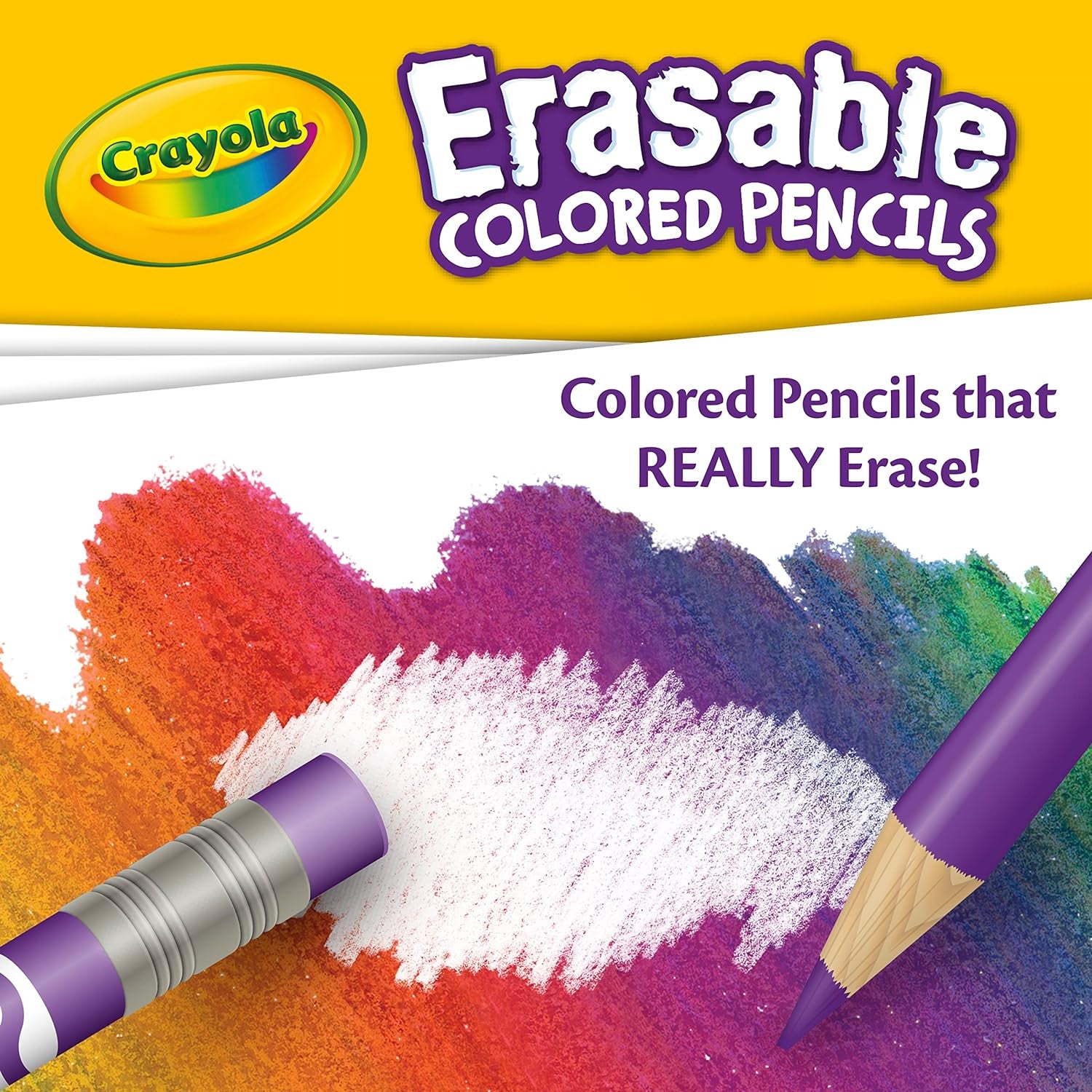 Erasable Colored Pencils (24Ct), Kids Colored Pencils for School, Back to School Supplies for Kids, Coloring Pencils, 6+